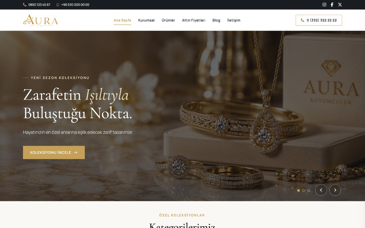 Kuyumcu Web Scripti ekran görüntüsü