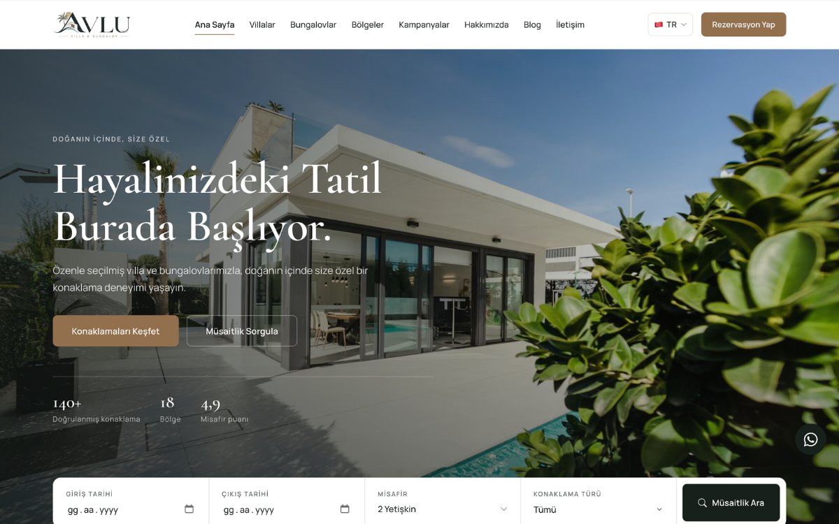 Villa ve Bungalov Kiralama Scripti ekran görüntüsü