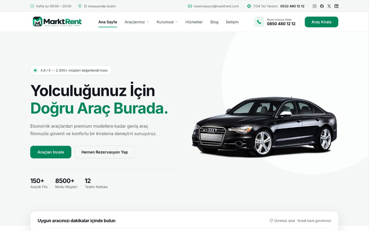 Araç Kiralama ve Rezervasyon Scripti