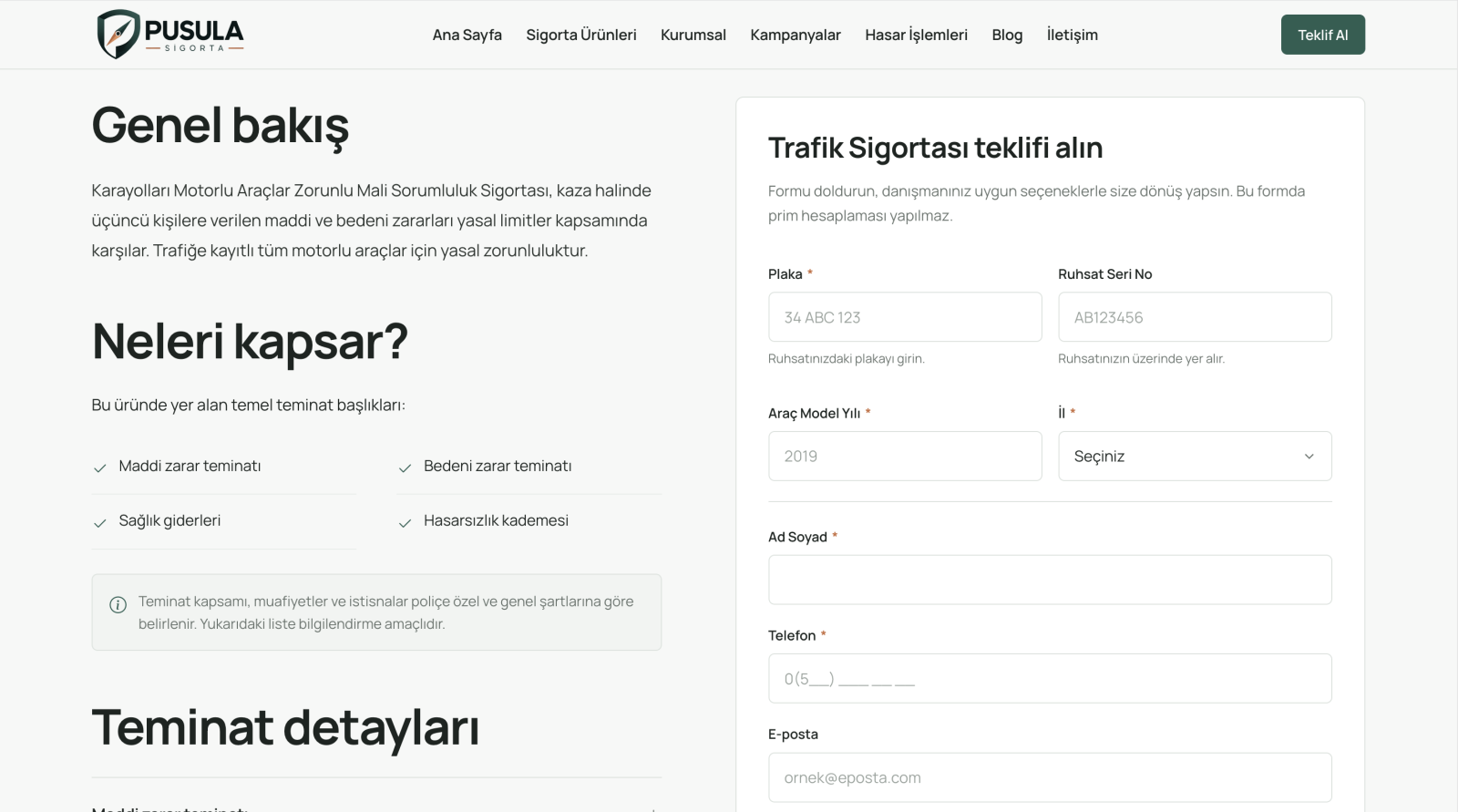 Sigorta Acentesi Web Scripti ekran görüntüsü 3