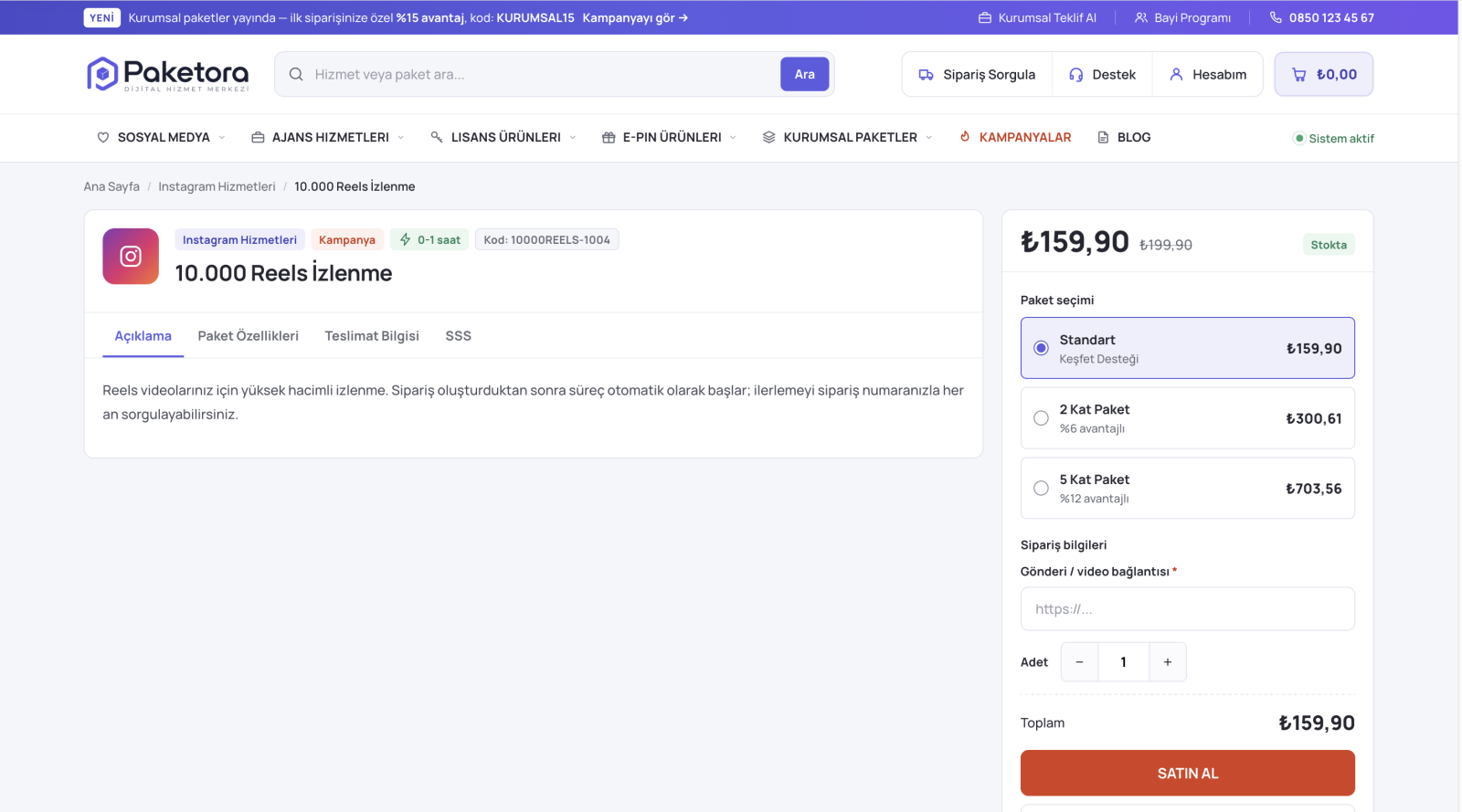 Dijital Paket ve Hizmet Satış Scripti ekran görüntüsü 3