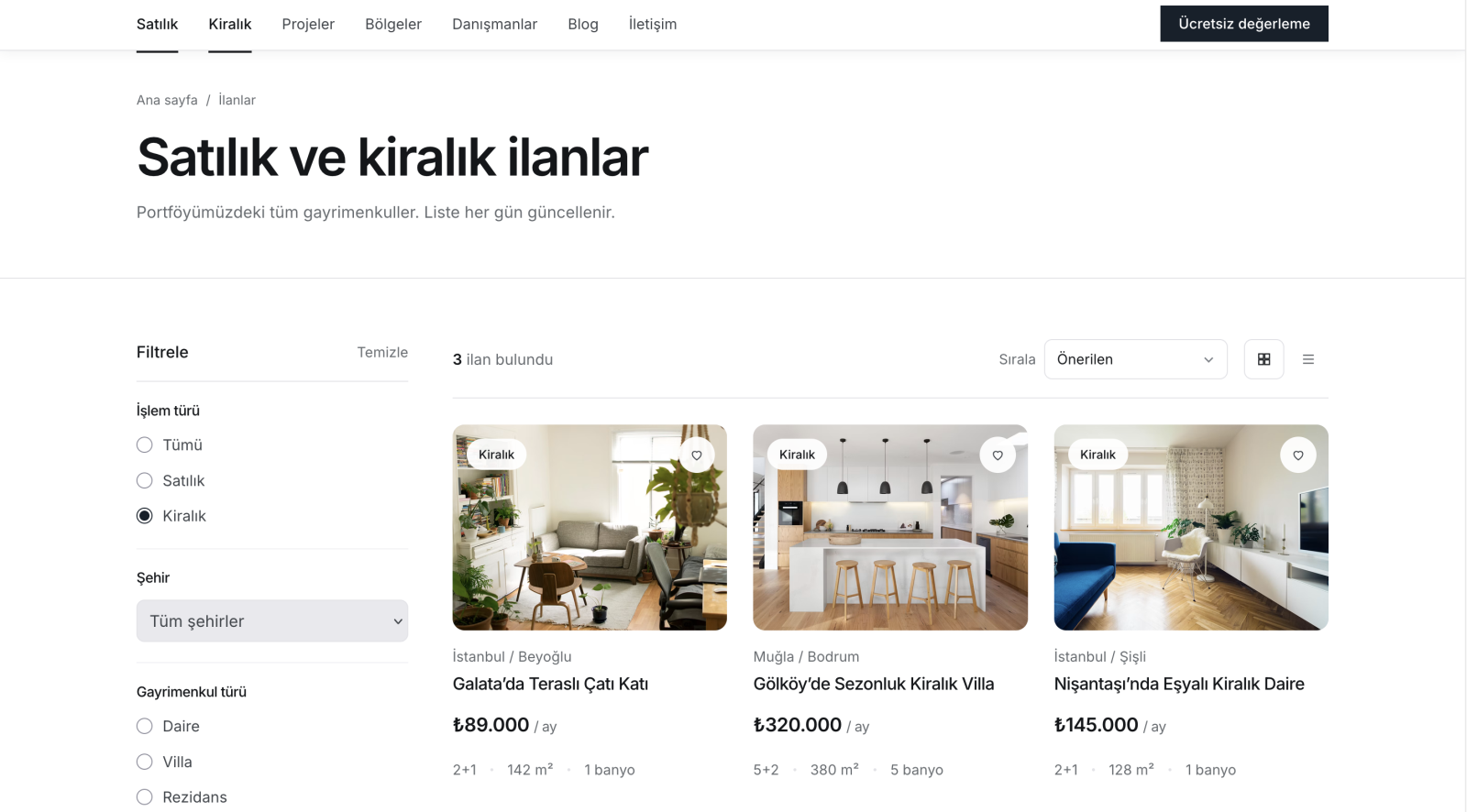 Emlak Portföy Yönetim Scripti ekran görüntüsü 2
